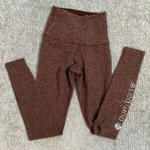 Beyond Yoga x Pure Barre High Waist Leggings Brown Women’s Size Small
